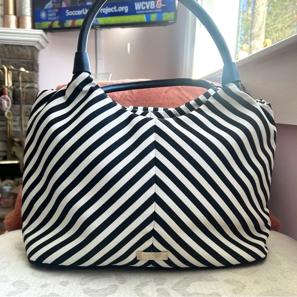 Kate Spade Sutton Black and White Satchel Bag